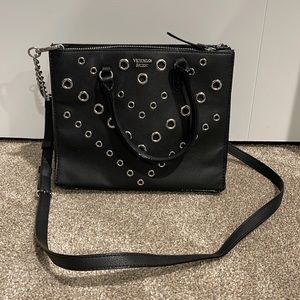 Black leather Victoria’s Secret cross body